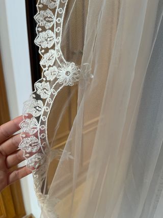 Velo de Novia Blanco Encaje