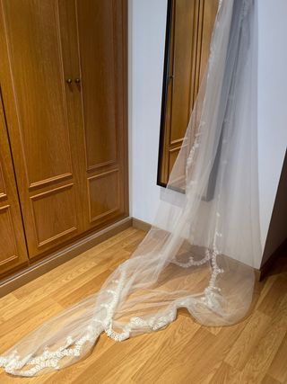 Velo de Novia Blanco Encaje