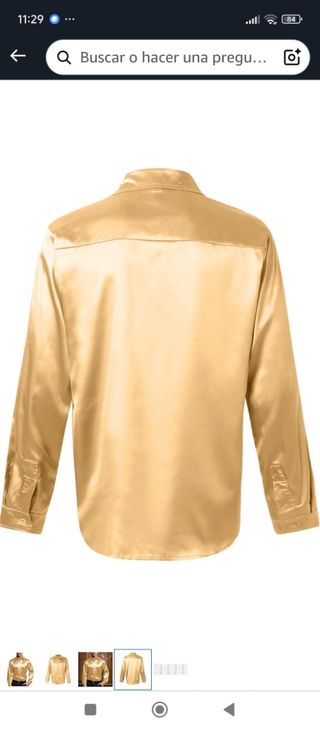 Camisa de vestir dorada para hombre