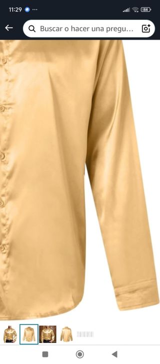Camisa de vestir dorada para hombre