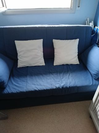 Sofá Cama Azul Plegable
