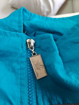 Chaqueta Vintage Azul con Cremallera