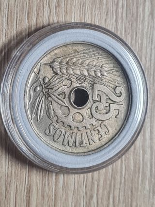 Moneda 25 céntimos España 1934.REPUBLICA ESPAÑOLA.