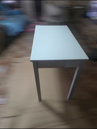 Mesa cocina gris 90×50 base de vidrio templado
