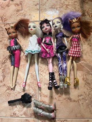 Lote 5 Muñecas Monster High