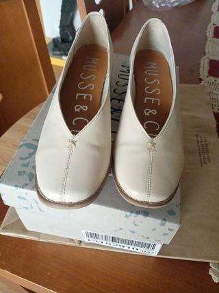 Zapatos M&C Piel Beige Talla 37