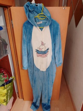 Pijama disfraz unicornio azul
