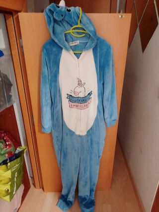 Pijama disfraz unicornio azul