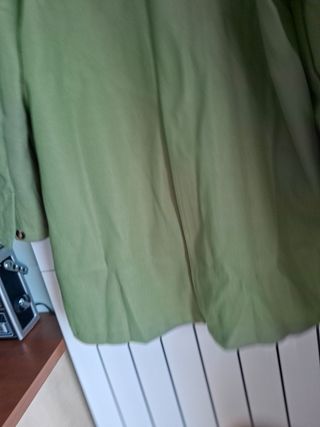 Abrigo de lana verde musgo