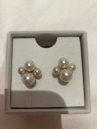 Pendientes Majorica Cuatro Perlas PLATA DE LEY 925
