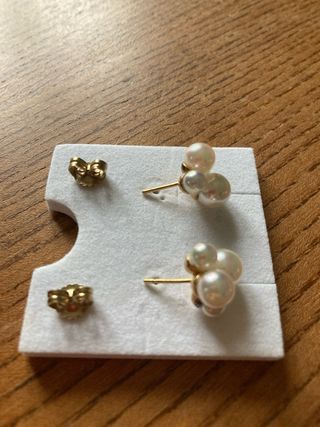 Pendientes Majorica Cuatro Perlas PLATA DE LEY 925