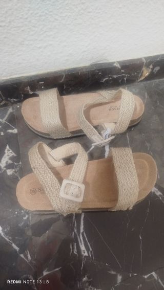 Sandalias esparto beige nuevas sin estrenar