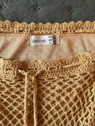 Falda tejida estilo boho 