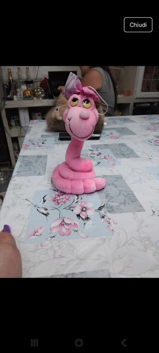 Peluche Serpente Rosa
