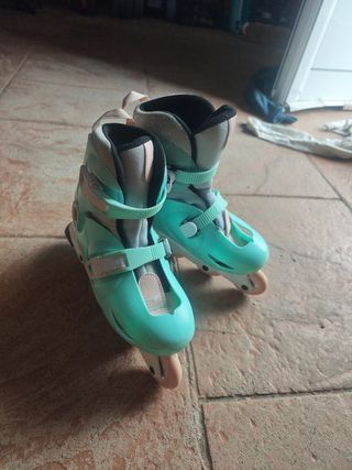 Patines en línea para niños color turquesa