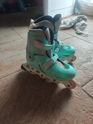 Patines en línea para niños color turquesa