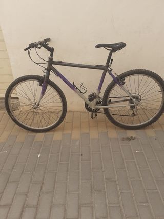 Bicicleta de Montaña Morada y Gris