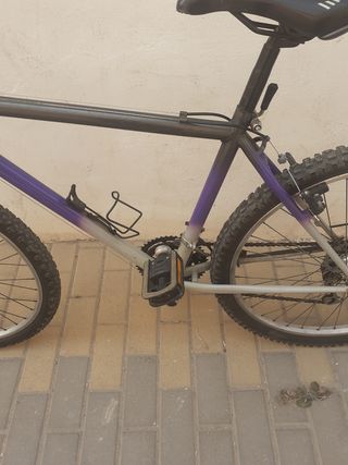 Bicicleta de Montaña Morada y Gris