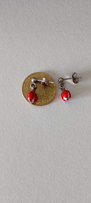 Pendientes Mariquitas Plata