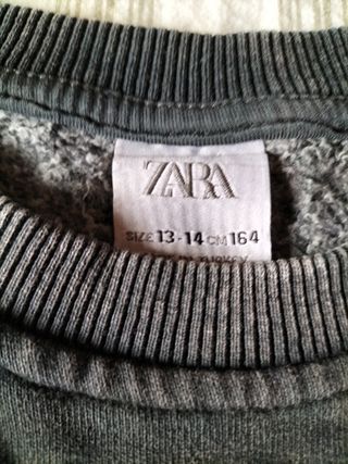 Sudadera Zara Gris Talla S Made in the 90s