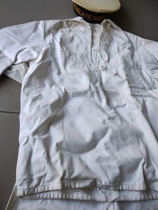 Traje marinero blanco con gorra