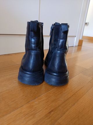 Botines de piel negros talla 35