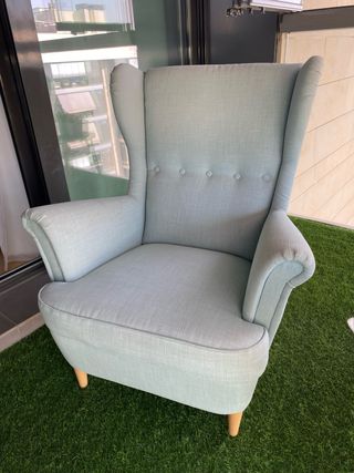 Sillón Strandmon Ikea Azul Celeste