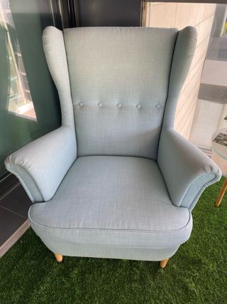 Sillón Strandmon Ikea Azul Celeste