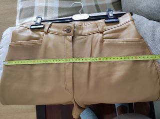 Pantalón de piel Euskal Piel mujer beige