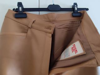 Pantalón de piel Euskal Piel mujer beige
