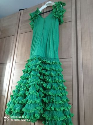 Traje Flamenca Verde Talla 44