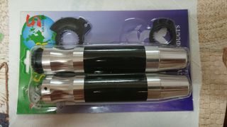 Puños Moto Cromados y Negros 22mm