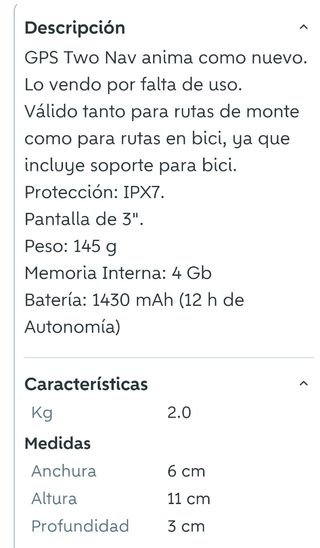 GPS TwoNav Anima