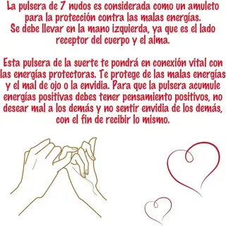 Pack 2 Pulseras 7 Nudos Rojas Pareja