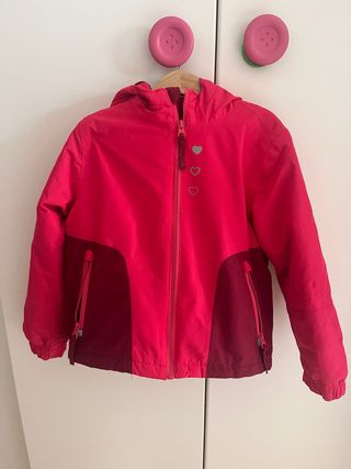 Cazadora nieve niña rosa/rojo T.4-6