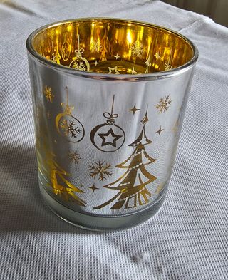 Set Portavelas Navideños Cristal