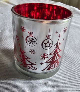 Set Portavelas Navideños Cristal