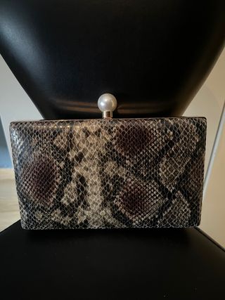Bolso de mano estampado serpiente