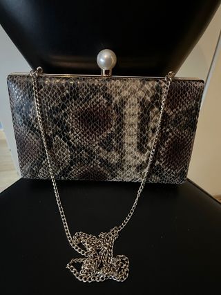 Bolso de mano estampado serpiente