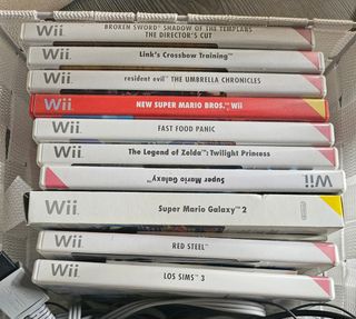 Consola Wii con 10 juegos y mochila porteadora