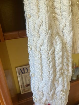 Jersey Zara trenzado perlas.