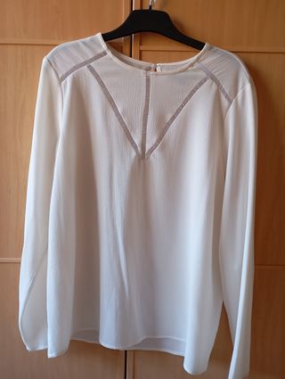Camisa blanca manga larga