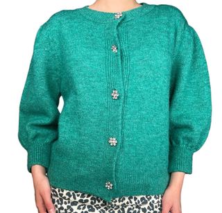 Jersey Zara Verde con Botones Joya