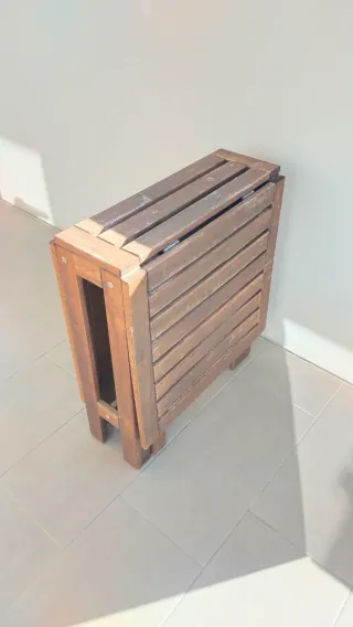 Juego Mesa y 2 Sillas Plegables Madera Ikea