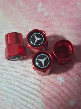 Tapones para Rueda Mercedes-Benz Rojos de Aluminio