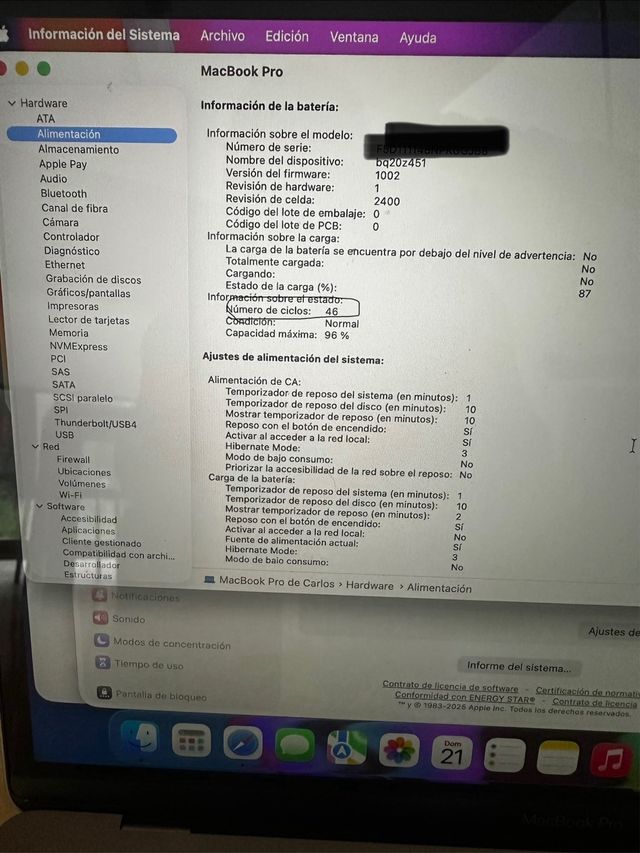 MacBook Pro M1 Space Gray Seminuevo 8Gb y 256gb