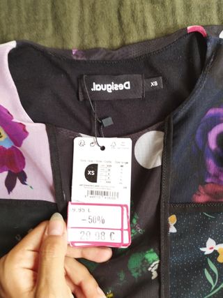 Camiseta Desigual Patchwork Flores XS
