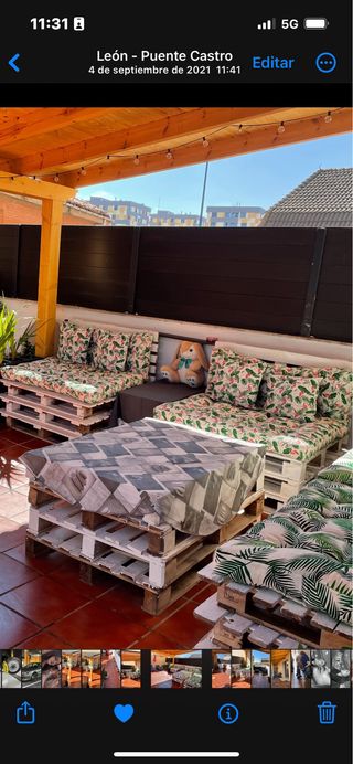 Conjunto de jardín de madera