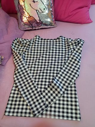 Maglia bambina a quadri