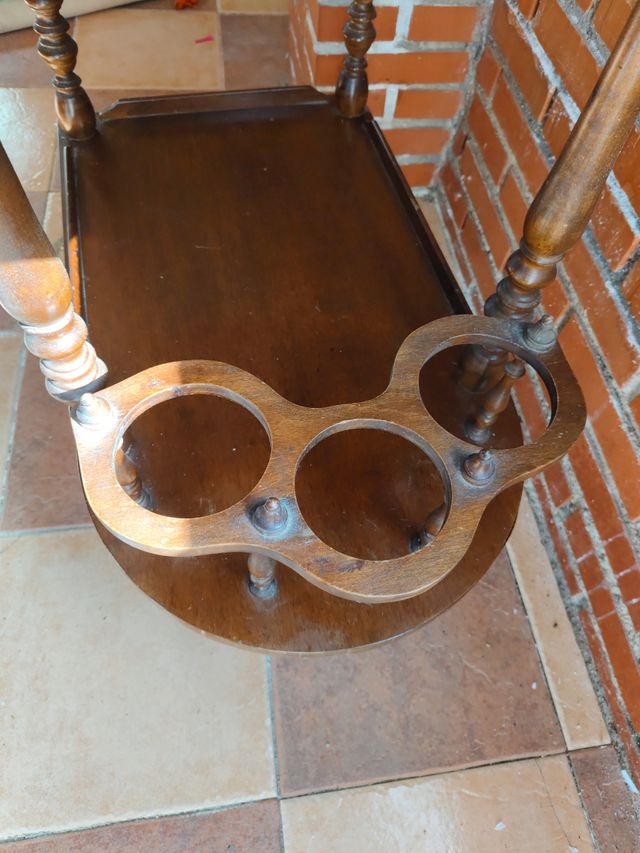 Carro camarera antiguo de madera